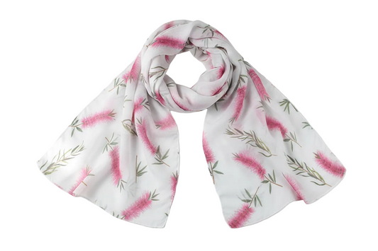 Womens bottlebrush scarf - flat lay