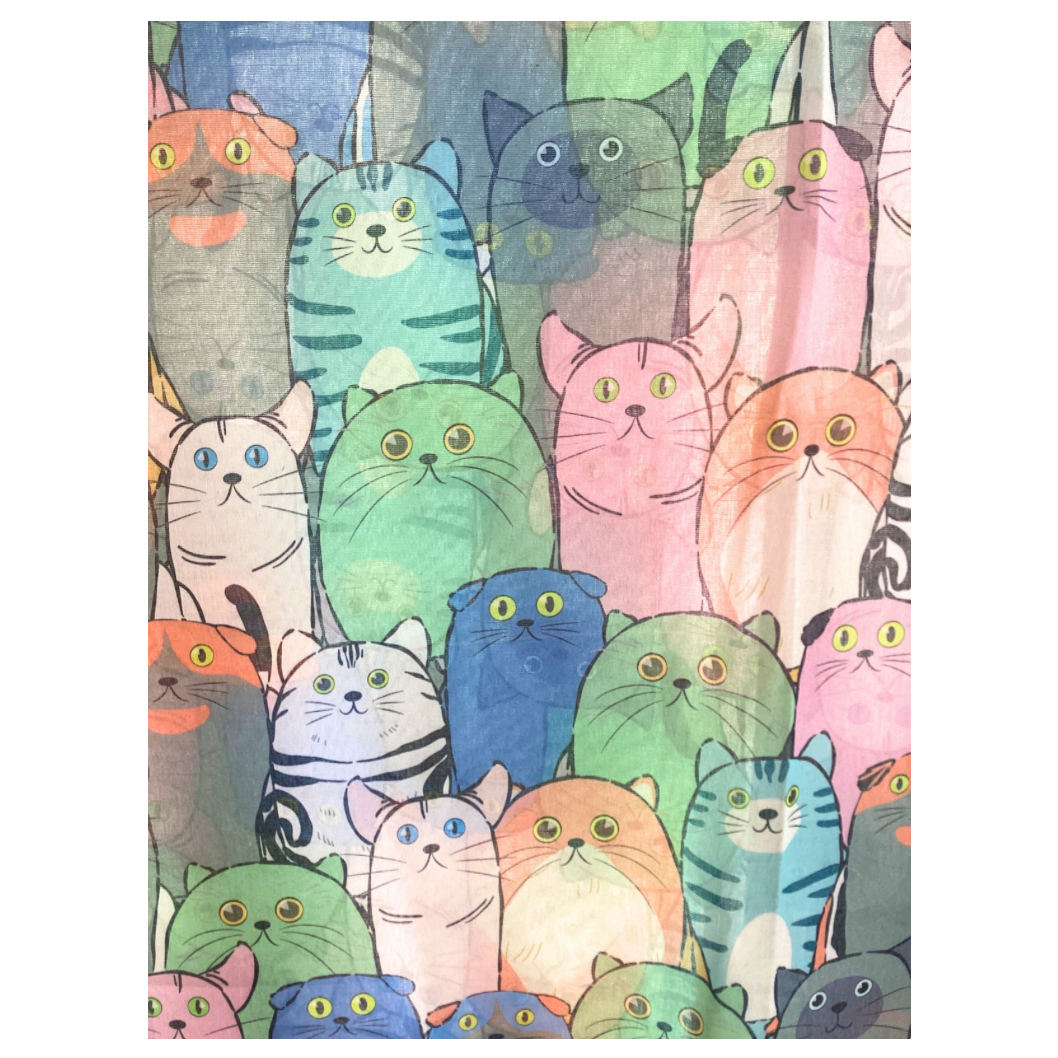 a close up view of a cute cat scarf