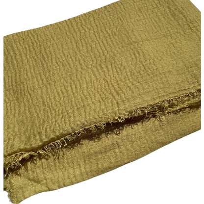Chartreuse Crinkle Plain Scarf