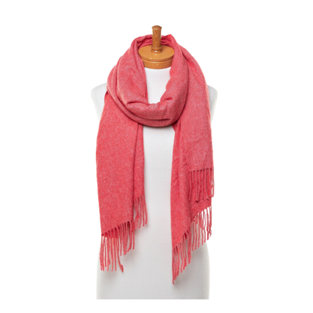SCARF 180 CM IN CHERRY RED WOOL 409999