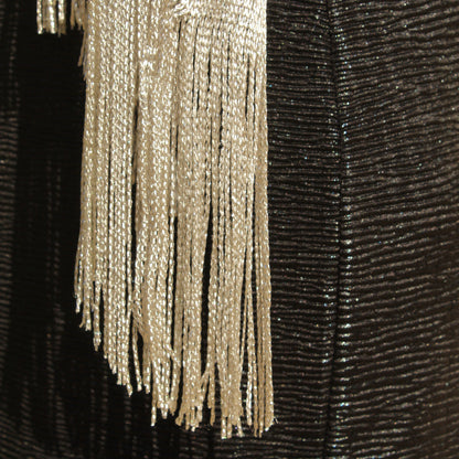 Silver Glitter Evening Shawl Wrap